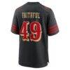 The Faithful San Francisco 49ers Nike 2025 Rivalries Collection Game Jersey - Black - Detail View