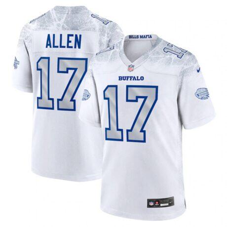 Josh Allen Buffalo Bills Nike 2025 Rivalries Collection Game Jersey - White - Front View