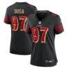 Nick Bosa San Francisco 49ers Nike Women's 2025 Rivalries Collection Game Jersey - Black - Front View
