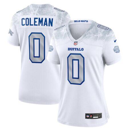 Keon Coleman Buffalo Bills Nike Women's 2025 Rivalries Collection Game Jersey - White - Front View