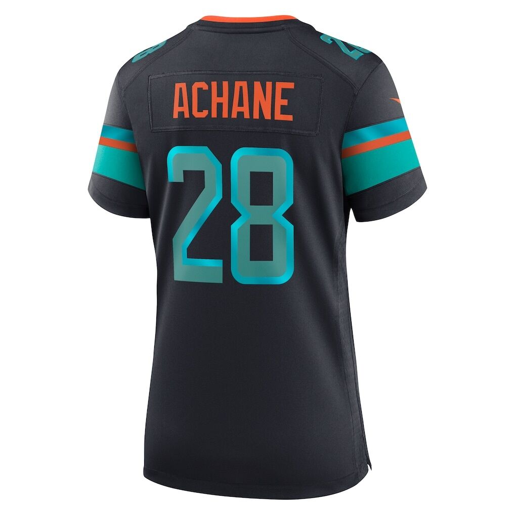 De'Von Achane Miami Dolphins Nike Women's 2025 Rivalries Collection Game Jersey - Pitch Blue