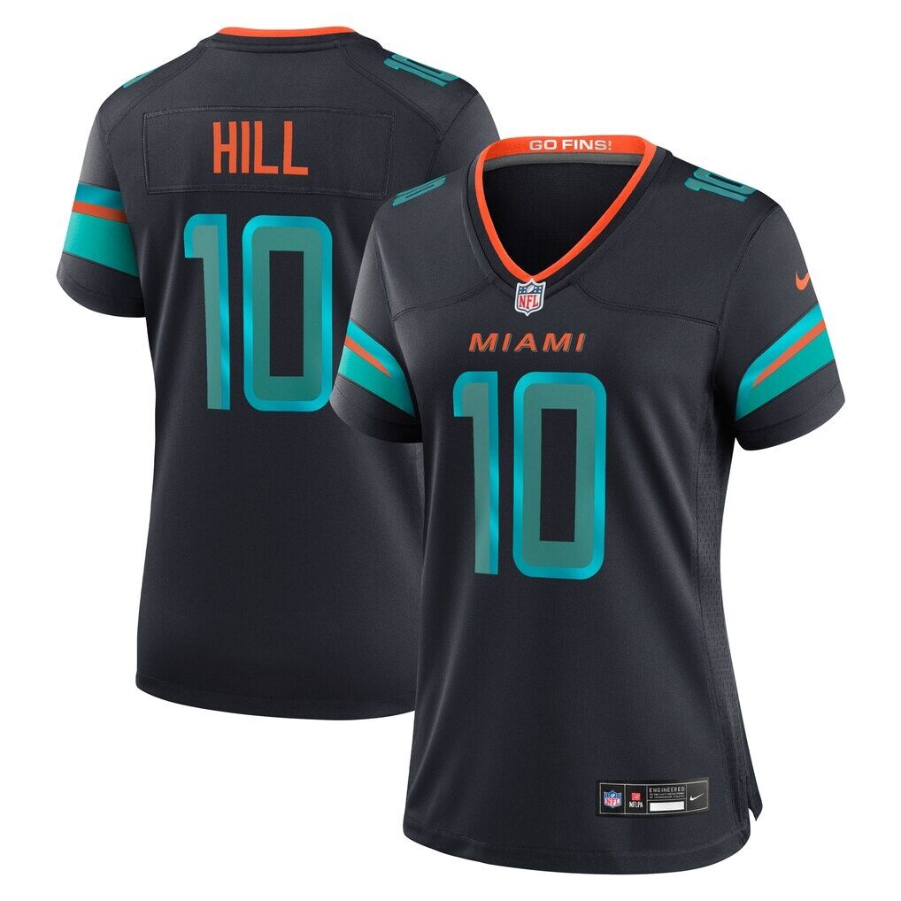 Tyreek Hill Miami Dolphins Nike Women's 2025 Rivalries Collection Game Jersey - Pitch Blue