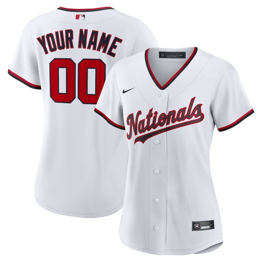 Washington Nationals Nike Women’s Home Custom Replica 2.0 Jersey