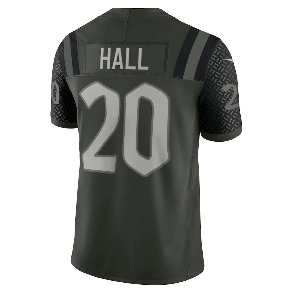 Breece Hall New York Jets Nike 2025 Rivalries Collection Stitched Limited Jersey - Gotham Green