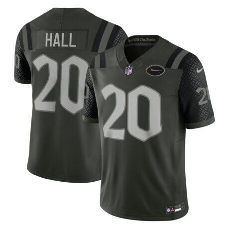 Breece Hall New York Jets Nike 2025 Rivalries Collection Stitched Limited Jersey - - Front View