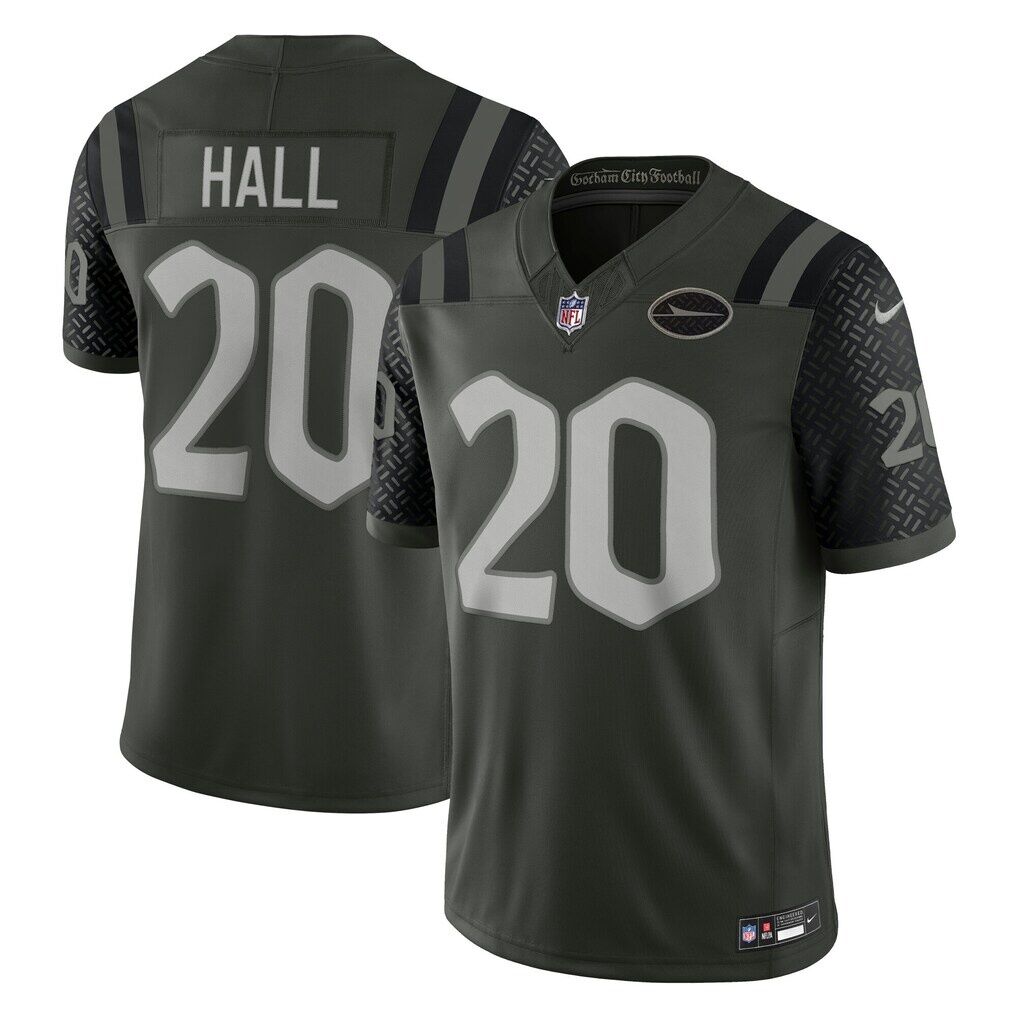 Breece Hall New York Jets Nike 2025 Rivalries Collection Stitched Limited Jersey - Gotham Green