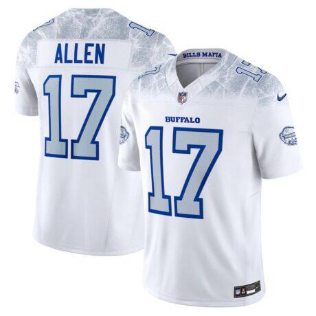 Josh Allen Buffalo Bills Nike 2025 Rivalries Collection Stitched Limited Jersey - White - Front View