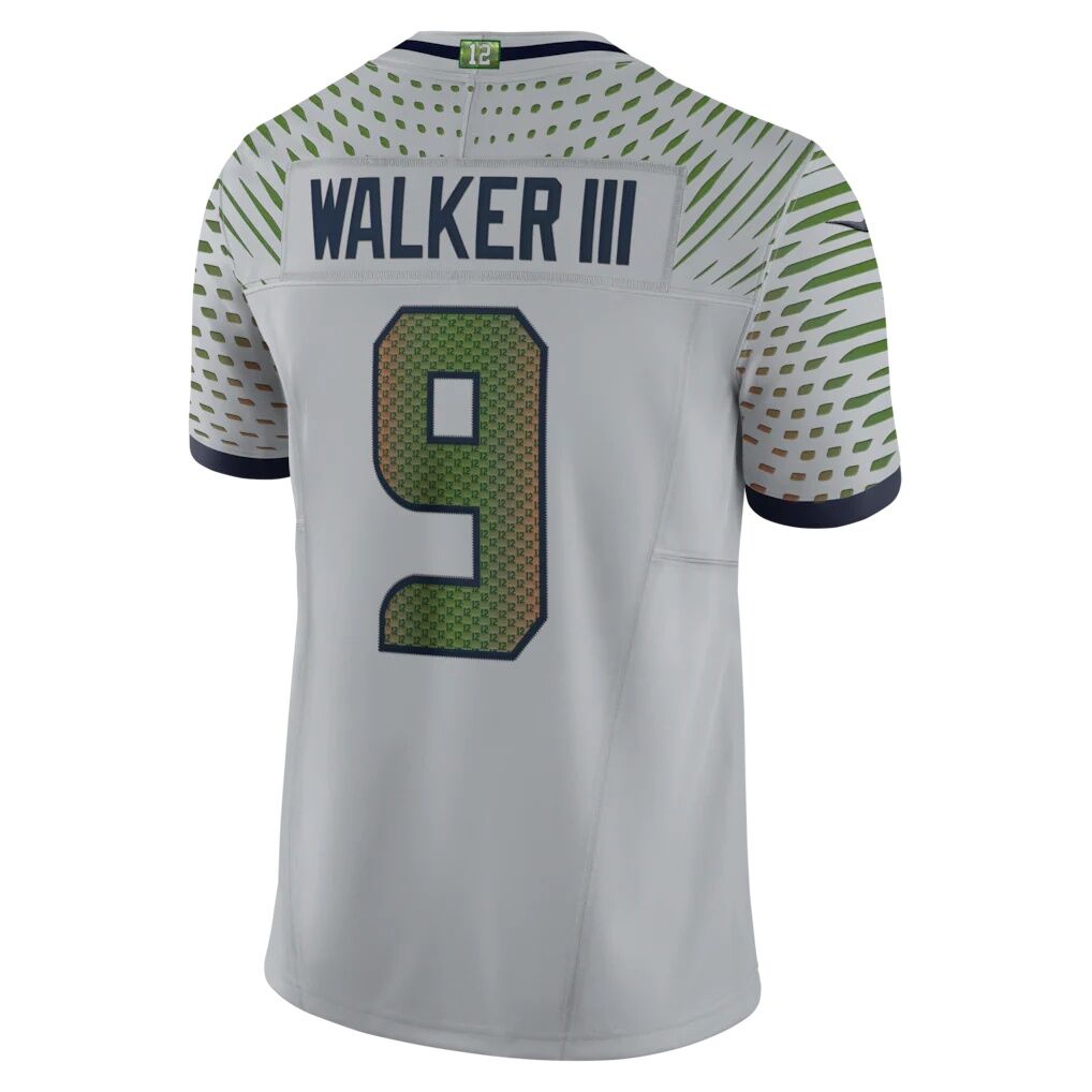 Kenneth Walker III Seattle Seahawks Nike 2025 Rivalries Collection Stitched Limited Jersey - Wolf Gray