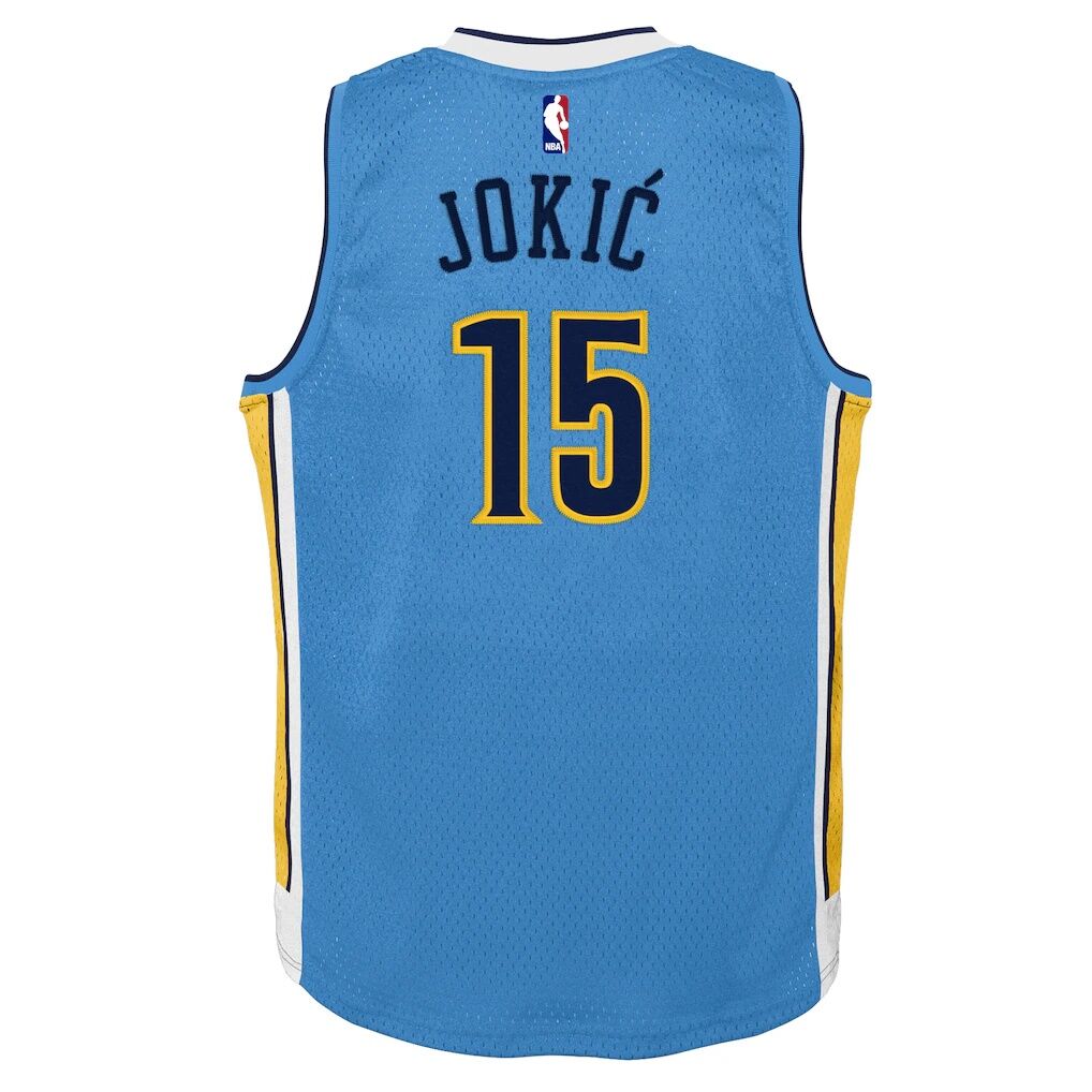 Nikola Jokic Denver Nuggets Mitchell & Ness Youth 2016/17 Hardwood Classics Swingman Jersey - Light Blue