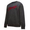 Chicago Bulls Hardwood Classics Blackout Collection Snow Washed Pullover Sweatshirt - Black - Side View