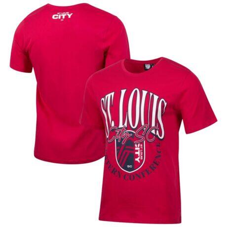 St. Louis City SC Sport Design Sweden Vintage '90s Relaxed T-Shirt - Red - Front View