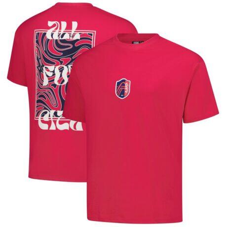 St. Louis City SC Sport Design Sweden City Soul Oversized T-Shirt - Red - Front View