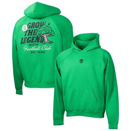 Austin FC Hometown Oversized Pullover Hoodie - Green - Front View