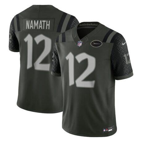 Joe Namath New York Jets Nike 2025 Rivalries Collection Stitched Limited Jersey - - Front View