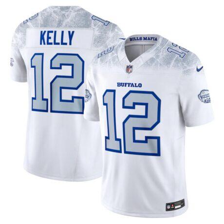 Jim Kelly Buffalo Bills Nike 2025 Rivalries Collection Stitched Limited Jersey - White - Front View