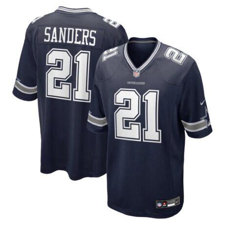 Deion Sanders Dallas Cowboys Nike Team Retired Player Game Jersey - Navy - Front View