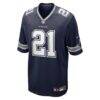 Deion Sanders Dallas Cowboys Nike Team Retired Player Game Jersey - Navy - Side View