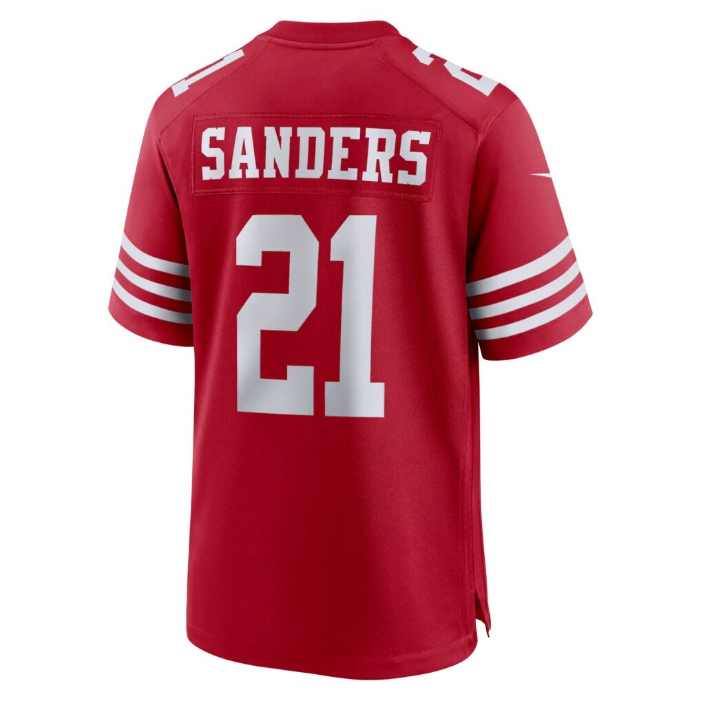 Deion Sanders San Francisco 49ers Nike Team Retired Player Game Jersey -  Scarlet
