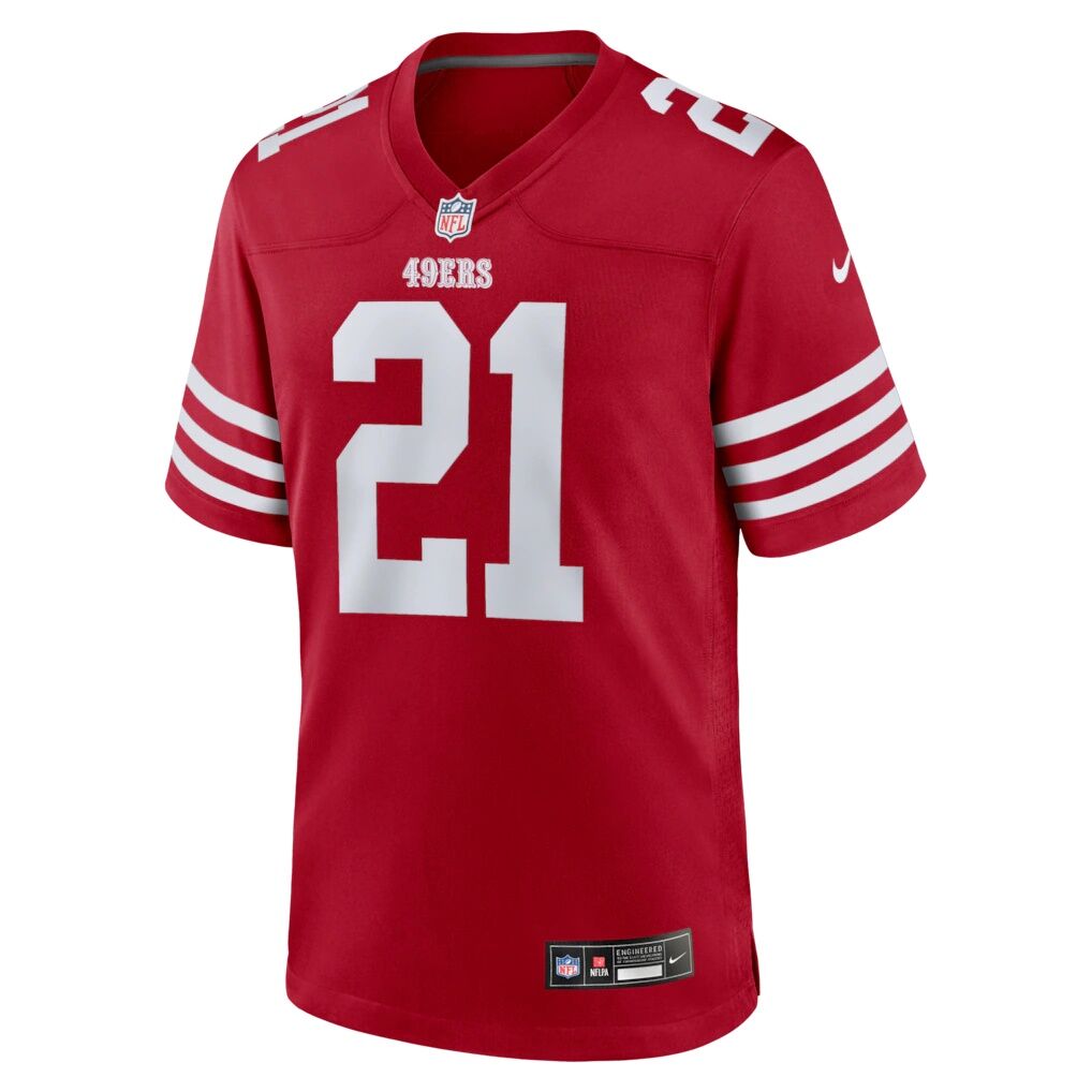 Deion Sanders San Francisco 49ers Nike Team Retired Player Game Jersey -  Scarlet