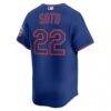 Juan Soto New York Mets Nike Alternate Limited Player Jersey - Rush Blue - Detail View