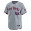 Juan Soto New York Mets Nike Road Limited Player Jersey - Gray - Side View