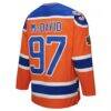 Connor McDavid Edmonton Oilers Mitchell & Ness Power Play Jersey - Orange - Detail View