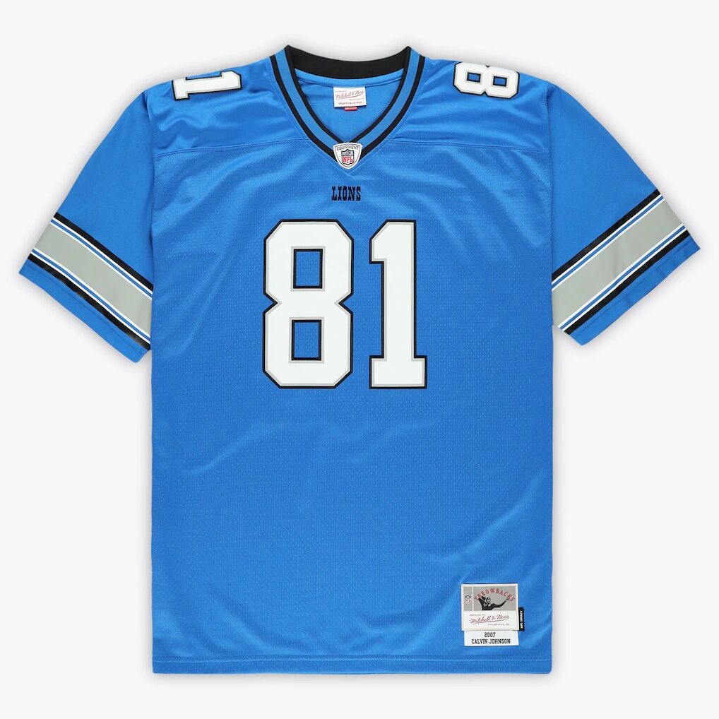 Calvin Johnson Detroit Lions Mitchell & Ness Big & Tall 2007 Legacy Retired Player Jersey