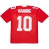 Eli Manning New York Giants Mitchell & Ness 2004 Team Legacy Retired Player Big & Tall Jersey - Red - Detail View
