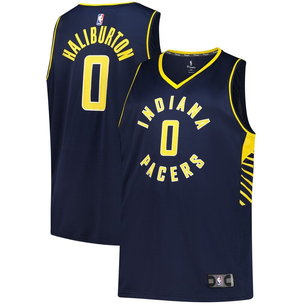 Tyrese Haliburton Indiana Pacers Fashion7 Big & Tall Fast Break Jersey - Icon Edition