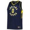 Tyrese Haliburton Indiana Pacers Fashion7 Big & Tall Fast Break Jersey - Navy - Side View