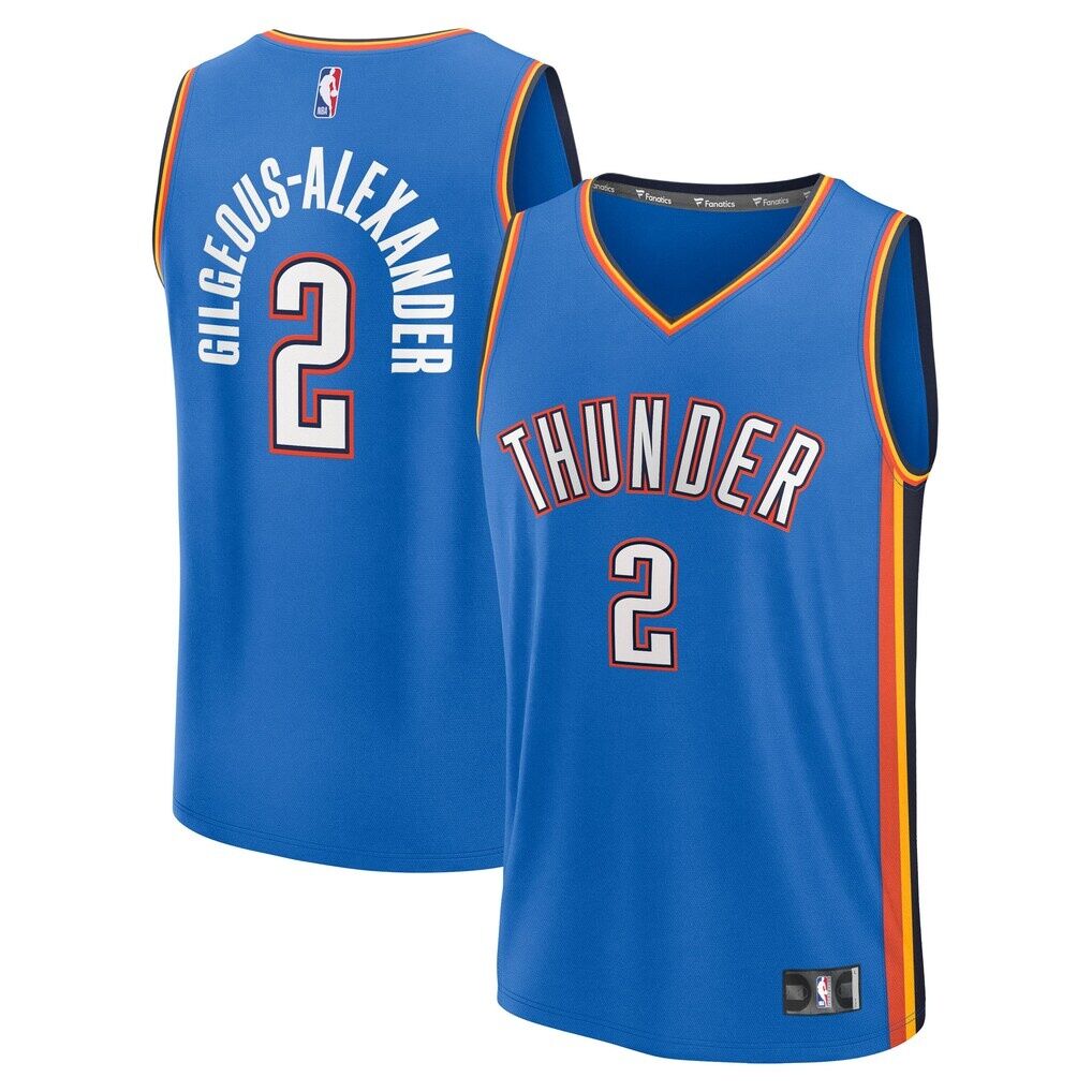 Shai Gilgeous-Alexander Oklahoma City Thunder Fashion7 Big & Tall Fast Break Jersey - Icon Edition