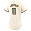 Jackson Chourio Milwaukee Brewers Nike Women's Home Replica Jersey - Cream - Detail View