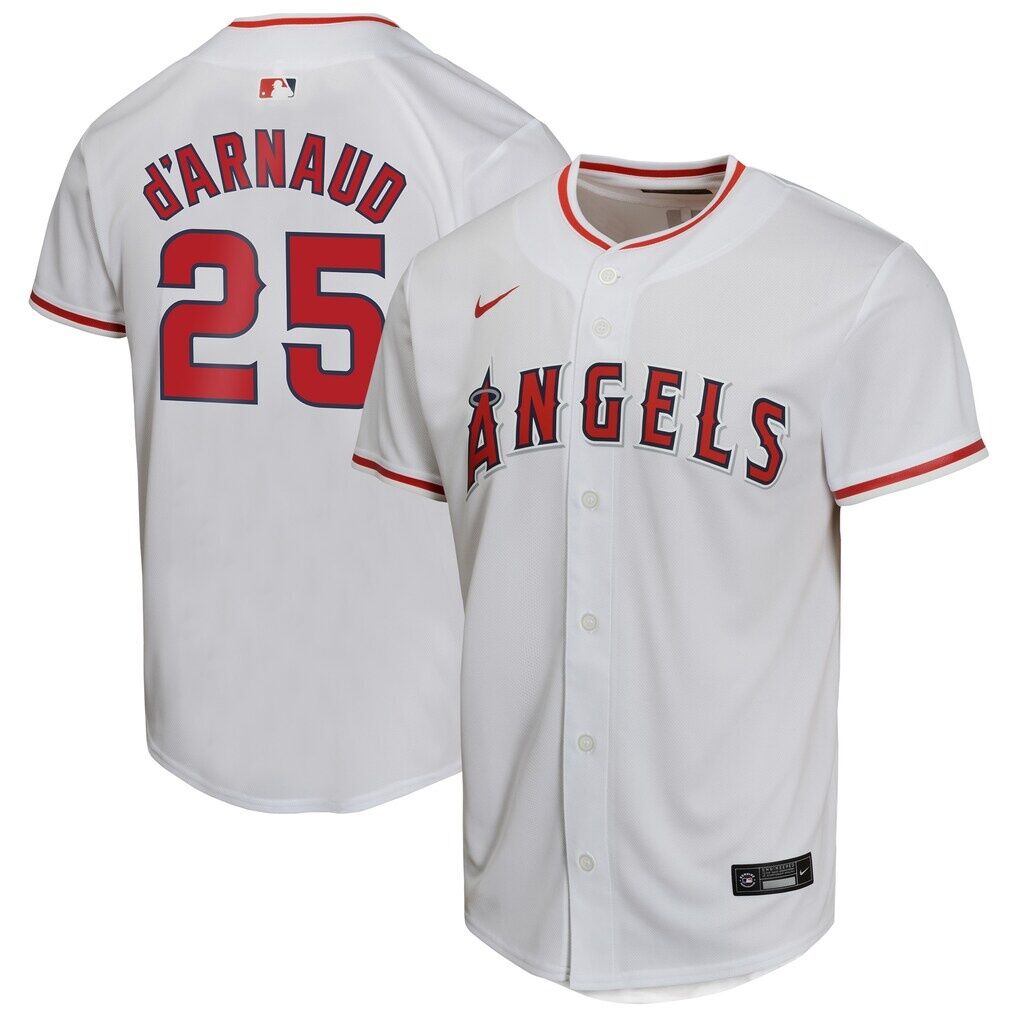 Travis d’Arnaud Los Angeles Angels Nike Youth Home Game Player Jersey