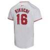 Yusei Kikuchi Los Angeles Angels Nike Youth Home Game Player Jersey - White - Detail View