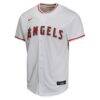 Yusei Kikuchi Los Angeles Angels Nike Youth Home Game Player Jersey - White - Side View