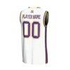LSU Tigers GameDay Greats Youth NIL Pick-A-Player Lightweight Collegiate Men's Basketball Fashion Jersey - White - Detail View