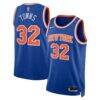 Karl-Anthony Towns New York Knicks Nike Unisex Swingman Jersey - Blue - - Front View