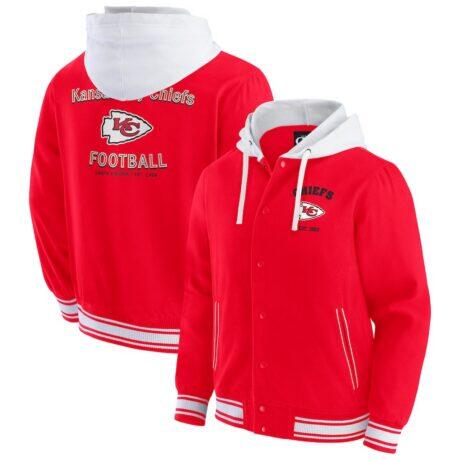 Kansas City Chiefs Darius Rucker Collection by Fashion7 Full-Snap Hoodie Jacket - Red - Front View