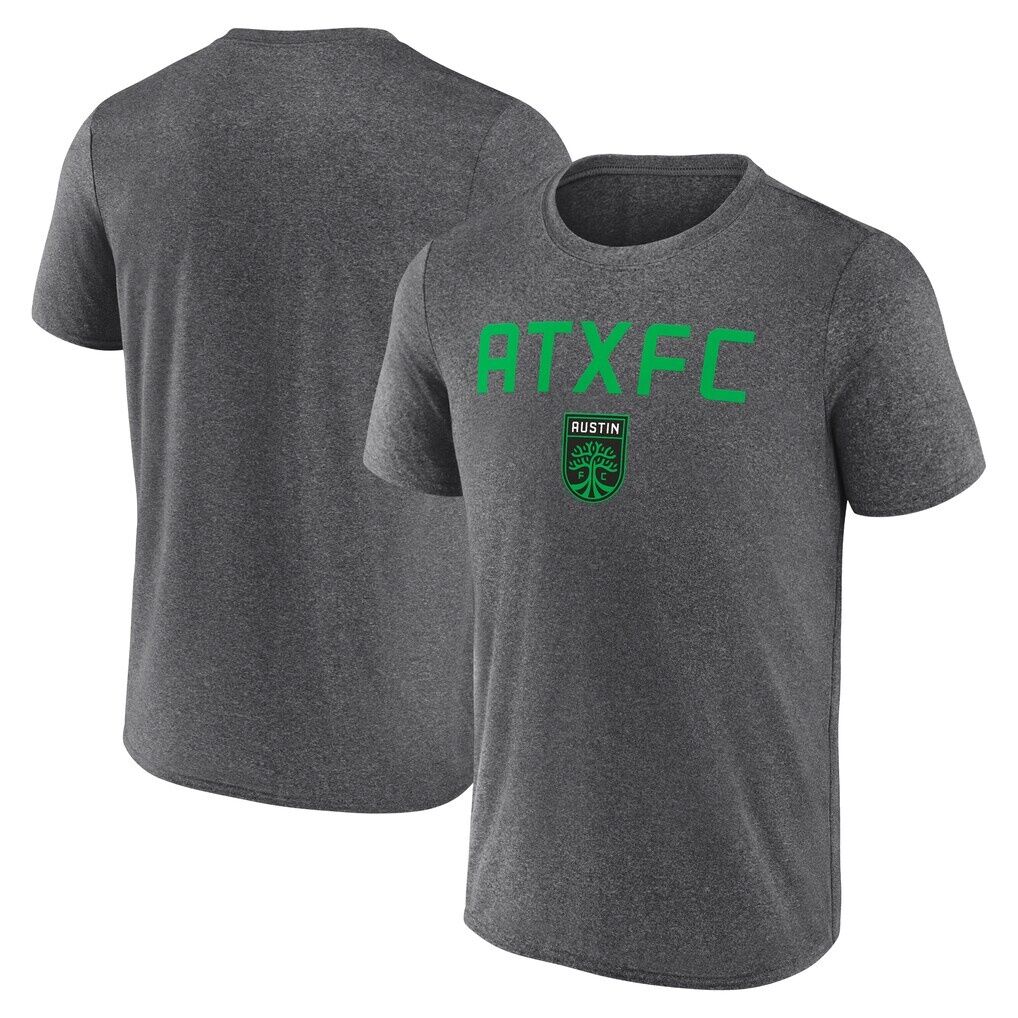 Austin FC Fashion7 Drop Kick T-Shirt – Heather Charcoal