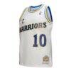 Tim Hardaway Golden State Warriors Mitchell & Ness Hardwood Classics 1990/91 Swingman Jersey - White - Back View