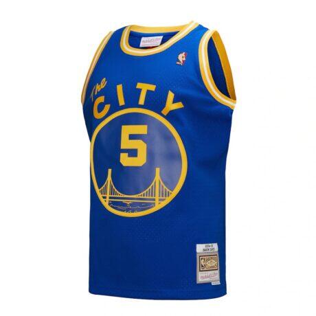 Baron Davis Golden State Warriors Mitchell & Ness Hardwood Classics 2004/05 Swingman Jersey - - Side View