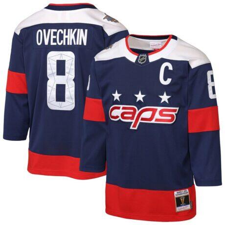 Alexander Ovechkin Washington Capitals Mitchell & Ness Youth 2018 NHL Stadium Series Power Play 2.0 Player Jersey - Navy - Front View