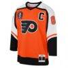 Eric Lindros Philadelphia Flyers Mitchell & Ness Youth 1996/97 Power Play 2.0 Player Jersey with Captain Patch - Orange - Side View