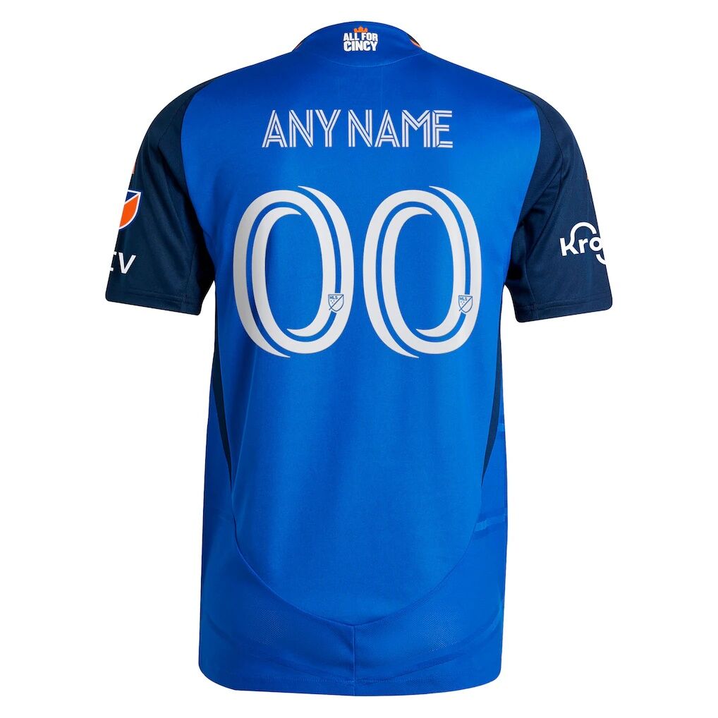 FC Cincinnati adidas 2025 Orange and Blue Legacy Kit Authentic Custom Jersey