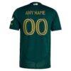 Portland Timbers adidas 2025 Forever Green & Gold Authentic Custom Jersey - Green - Detail View