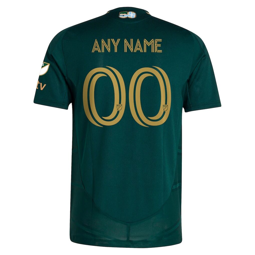 Portland Timbers adidas 2025 Forever Green & Gold Authentic Custom Jersey