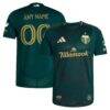 Portland Timbers adidas 2025 Forever Green & Gold Authentic Custom Jersey - Green - Front View