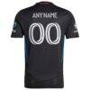 San Jose Earthquakes adidas 2025 Headliner Authentic Custom Jersey - Black - Detail View