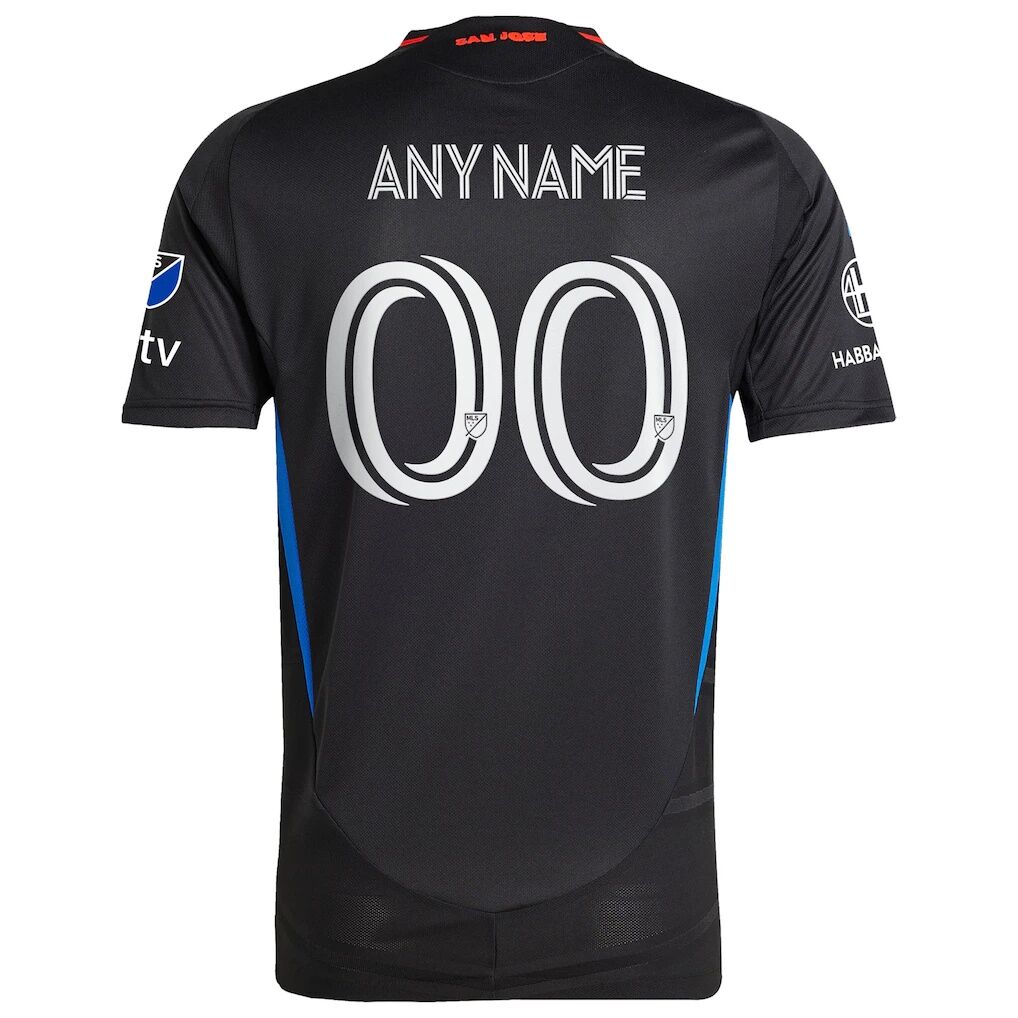 San Jose Earthquakes adidas 2025 Headliner Authentic Custom Jersey