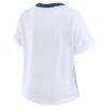 NFL WEAR by Erin Andrews Women's Cropped Center Stripe Dolman T-Shirt - White - Detail View